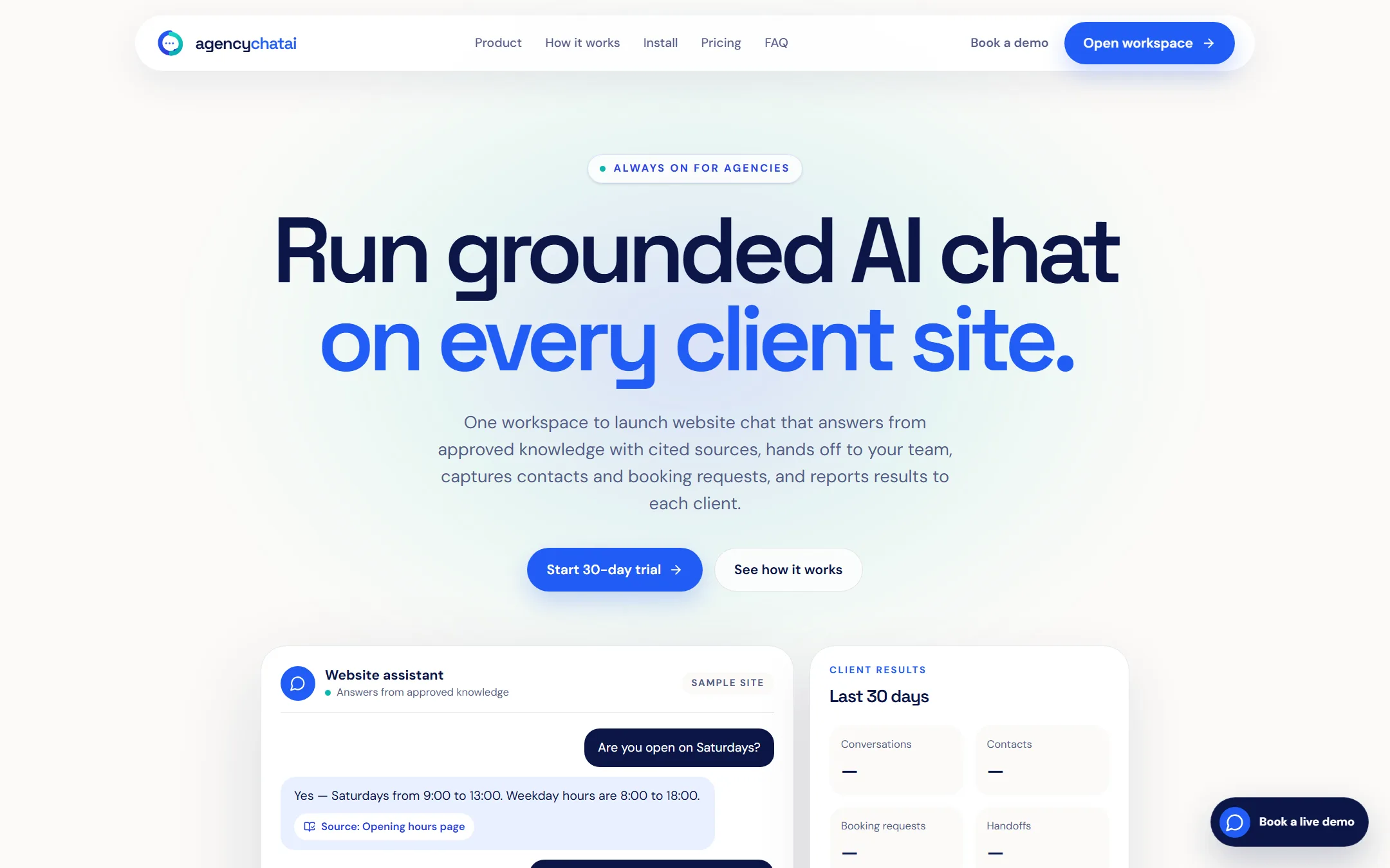 AgencyChat AI – AI Chat SaaS for Agencies