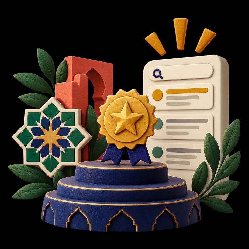 A trusted Moroccan business presence with a recognition seal and strong search visibility